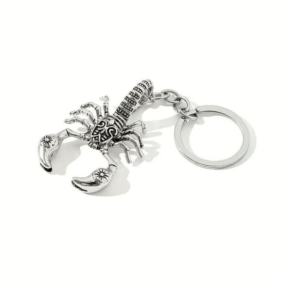 Scorpion Charm Stainless Steel Keychain Key Ring - Picture 3 of 8